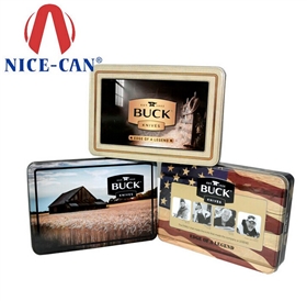 博新鐵盒制作廠家為BUCK刀打造的馬口鐵盒 博新鐵盒制作廠家為BUCK刀打造的馬口鐵盒