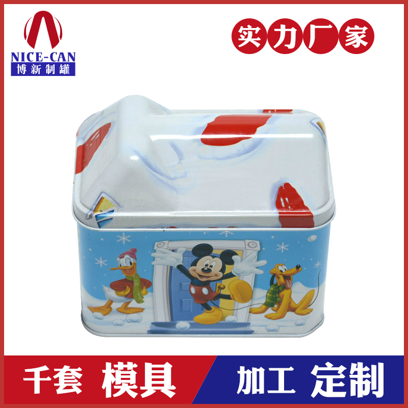 圣誕禮品包裝鐵盒-馬口鐵房子音樂(lè)鐵盒 圣誕禮品包裝鐵盒-馬口鐵房子音樂(lè)鐵盒